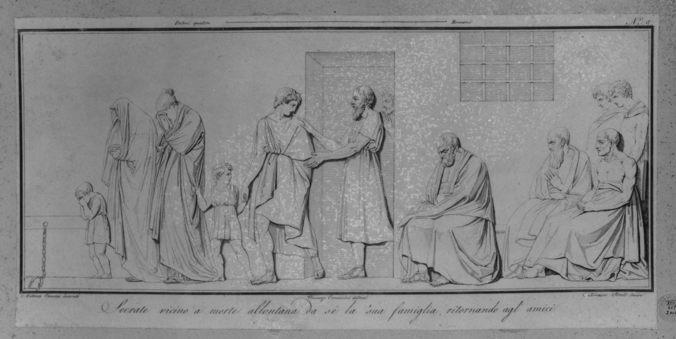 Socrate congeda la famiglia - Collezione Remondini, Bassano del Grappa, Vicenza